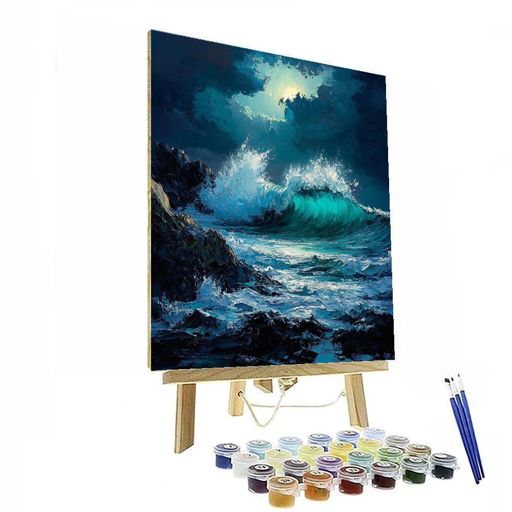 Gustave Courbet Inspired Sea Surge painting number kit