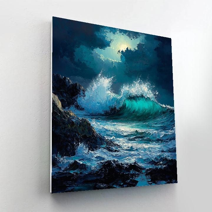 Gustave Courbet Inspired Sea Surge painting number kit
