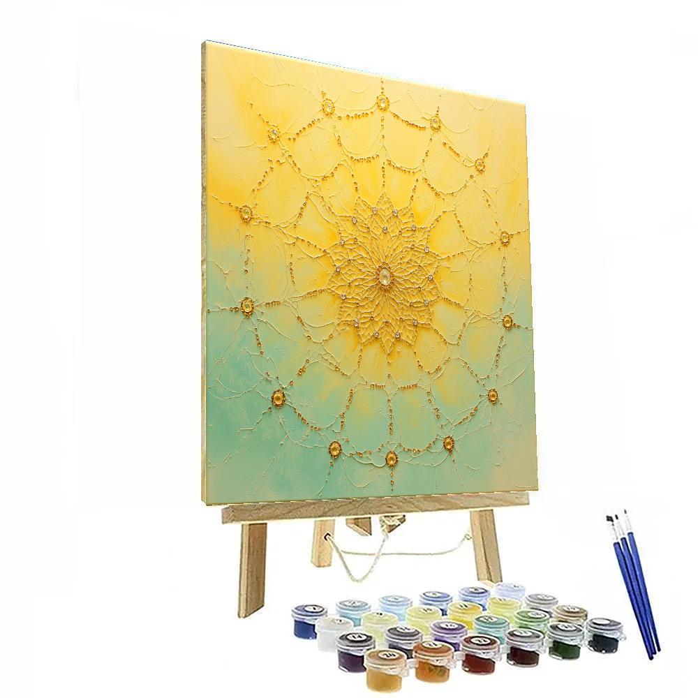 Gustav Klimt Inspired Golden Web Of Dawn Number painting