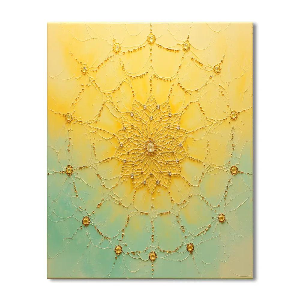 Gustav Klimt Inspired Golden Web Of Dawn Number painting