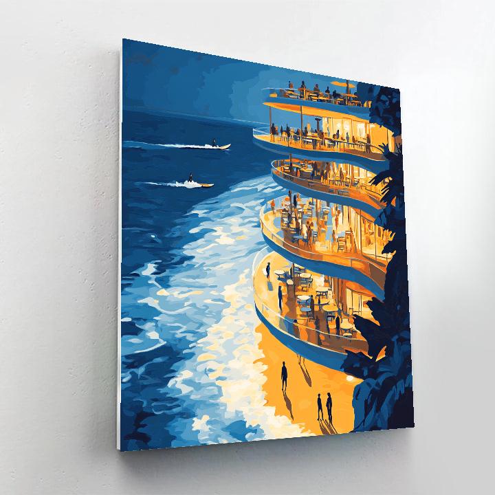 Corniche Ain Diab Surf Casablanca Morocco paint by number