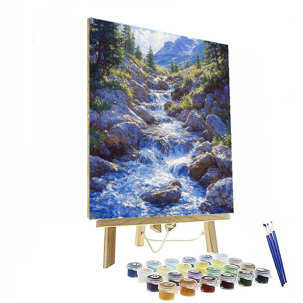 Winslow Homer Inspired Mountain Stream painting number kit
