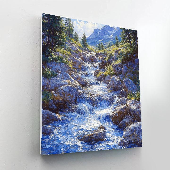 Winslow Homer Inspired Mountain Stream painting number kit