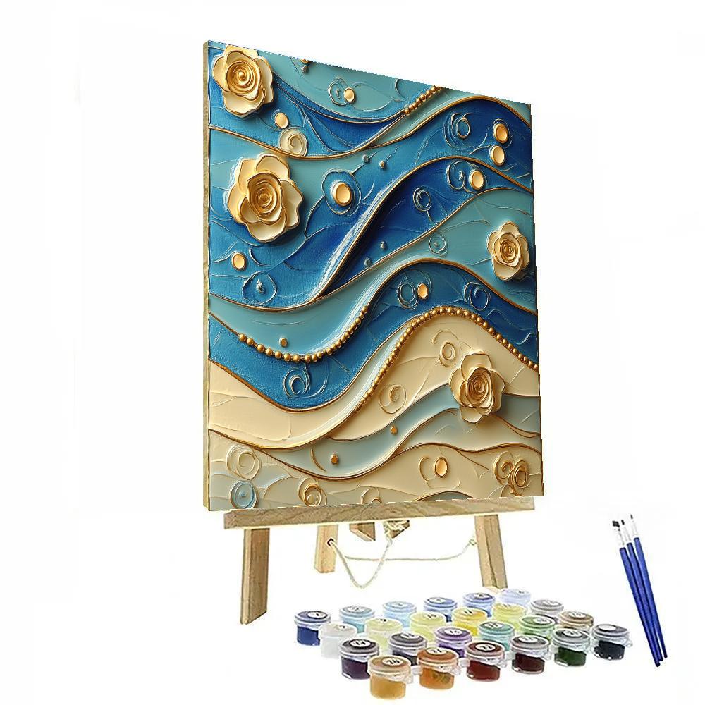 Gustav Klimt Inspired Sapphire Drift Choir Numbered painting kits