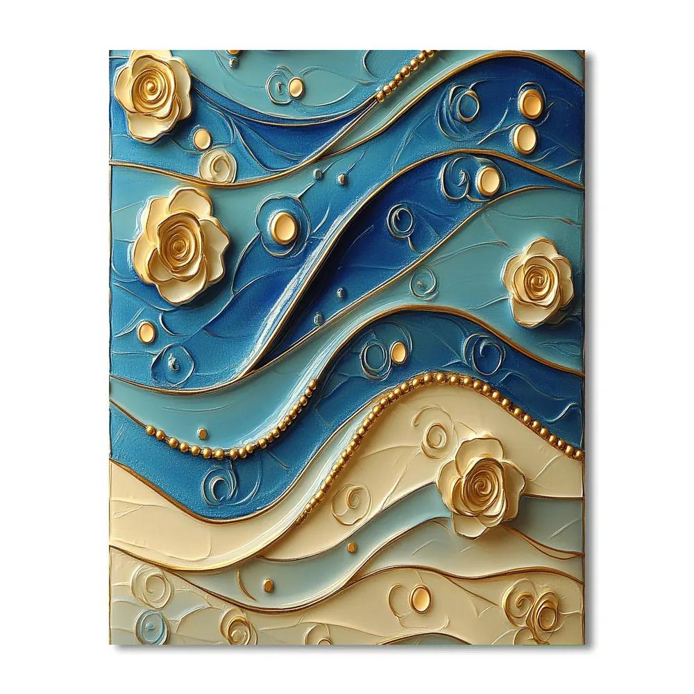 Gustav Klimt Inspired Sapphire Drift Choir Numbered painting kits