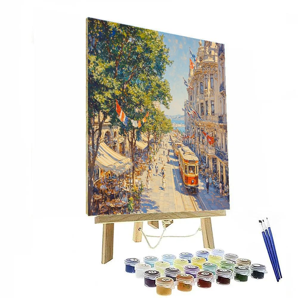 Avenue Habib Bourguiba Promenade Tunis Tunisia DIY paint by numbers