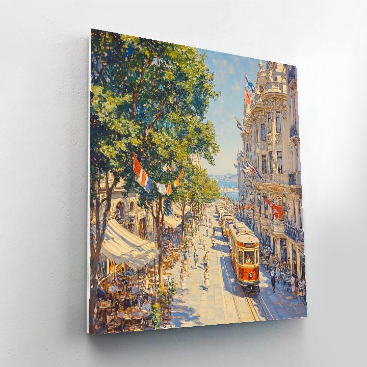 Avenue Habib Bourguiba Promenade Tunis Tunisia DIY paint by numbers