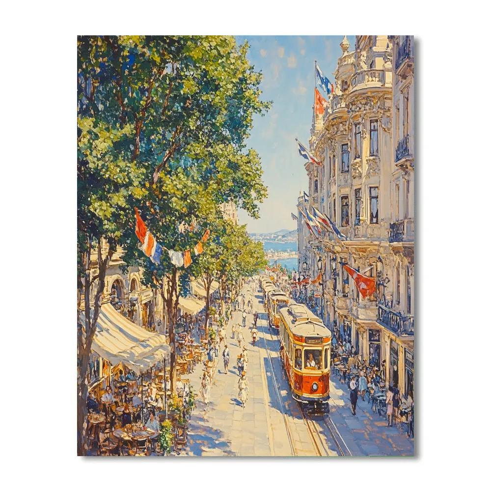 Avenue Habib Bourguiba Promenade Tunis Tunisia DIY paint by numbers