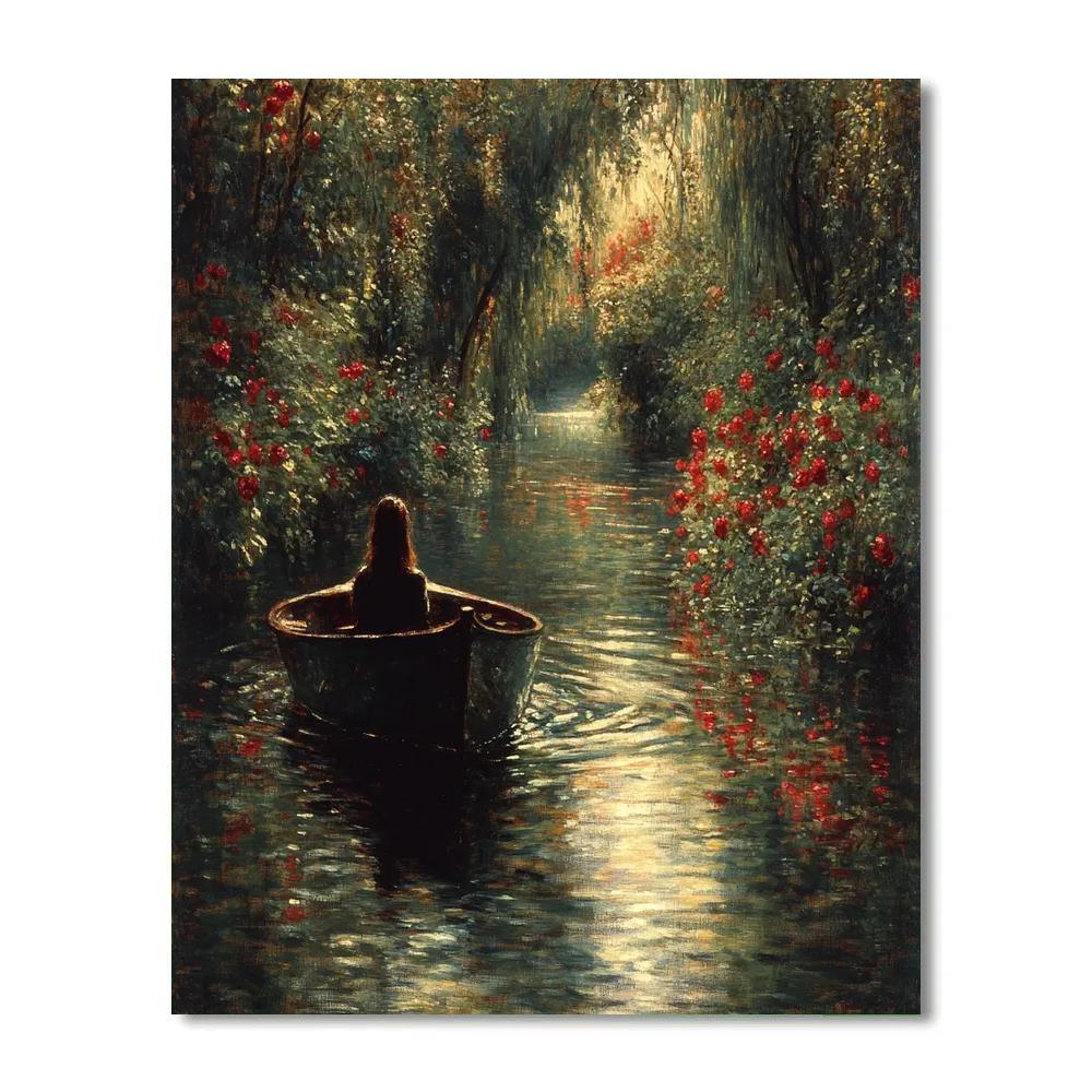 John Everett Millais Inspired Ophelia Brook paint by number