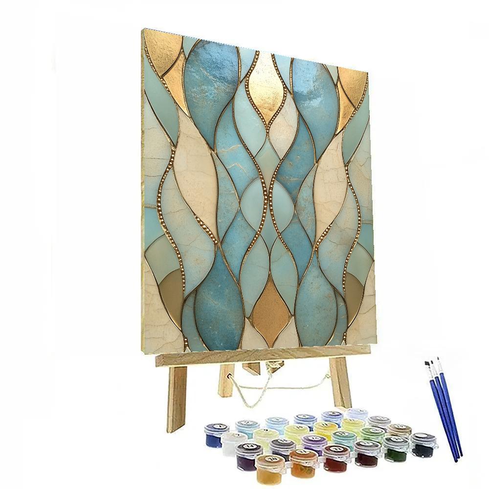 Gustav Klimt Inspired Gilded Oasis Mirage Numbered painting kits