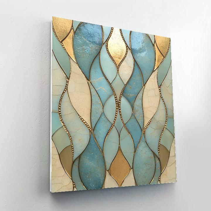 Gustav Klimt Inspired Gilded Oasis Mirage Numbered painting kits