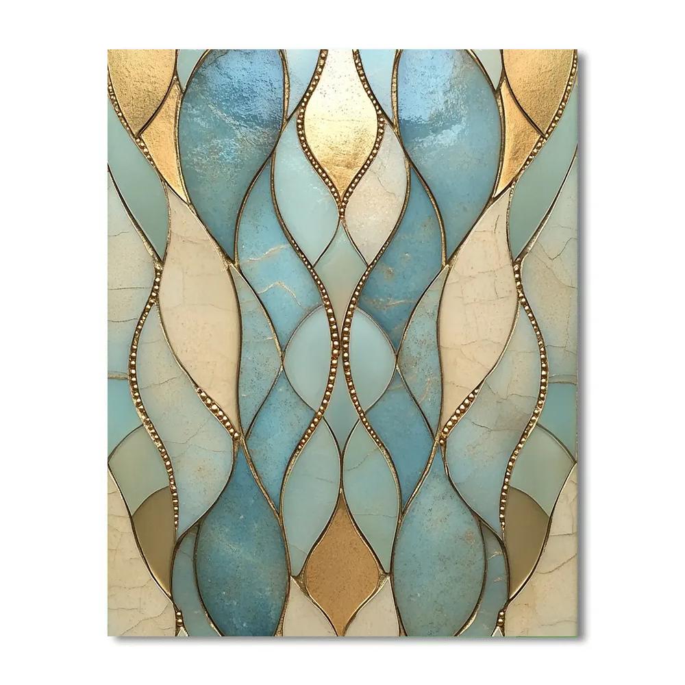 Gustav Klimt Inspired Gilded Oasis Mirage Numbered painting kits