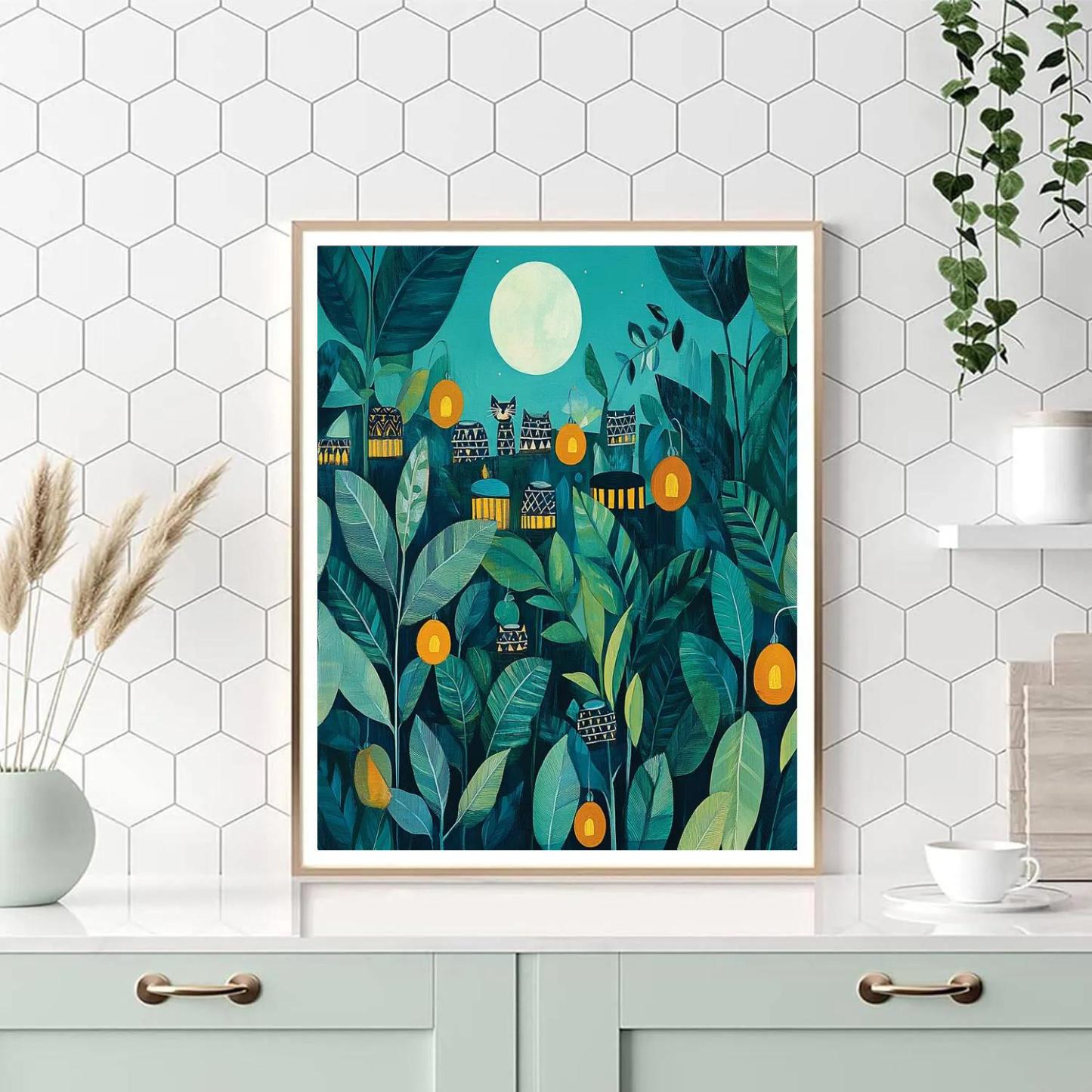 Henri Rousseau Inspired Jungle Parade Paint by numbers kits