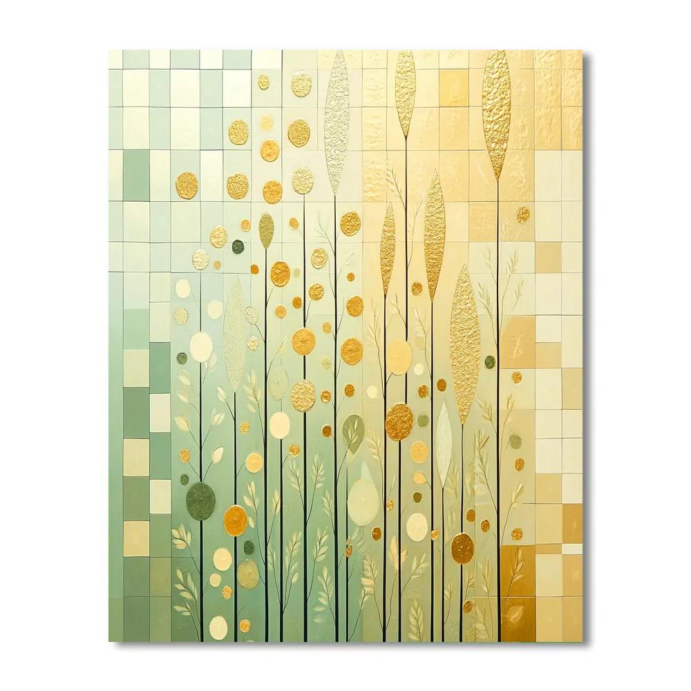 Gustav Klimt Inspired Meadow Of Silent Glyphs Paint by numbers kits