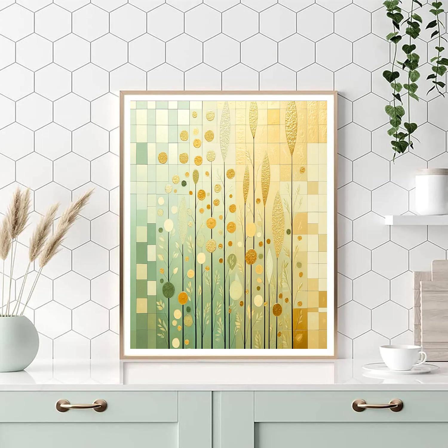 Gustav Klimt Inspired Meadow Of Silent Glyphs Paint by numbers kits