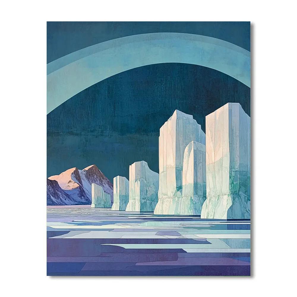 Lawren Harris Inspired Radiant Iceberg Passage Paint by numbers art