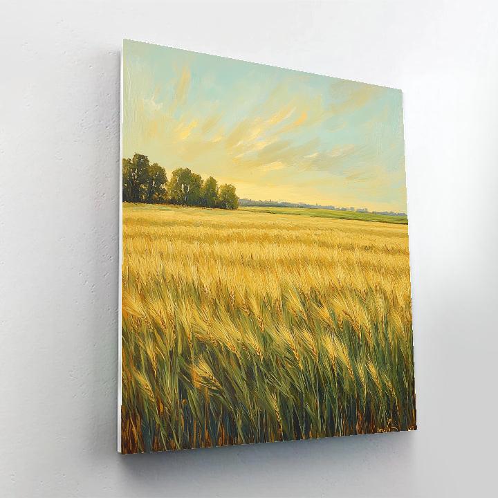 Claude Monet Inspired Late Summer Light On Barley Field painting number kit
