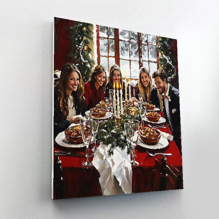 Candlelit Christmas Supper Painting by numbers kit