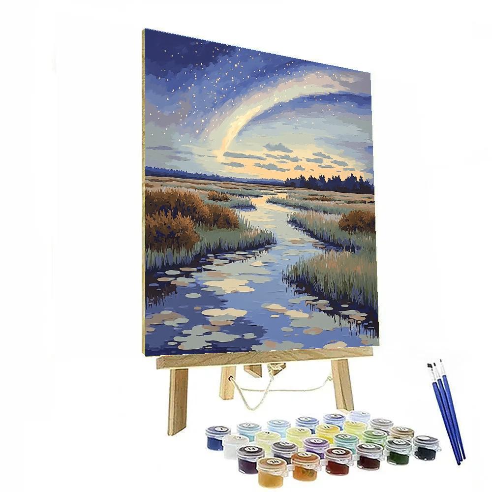 J. E. H. MacDonald Inspired Milky Way Reflected In Quiet Marsh painting number kit