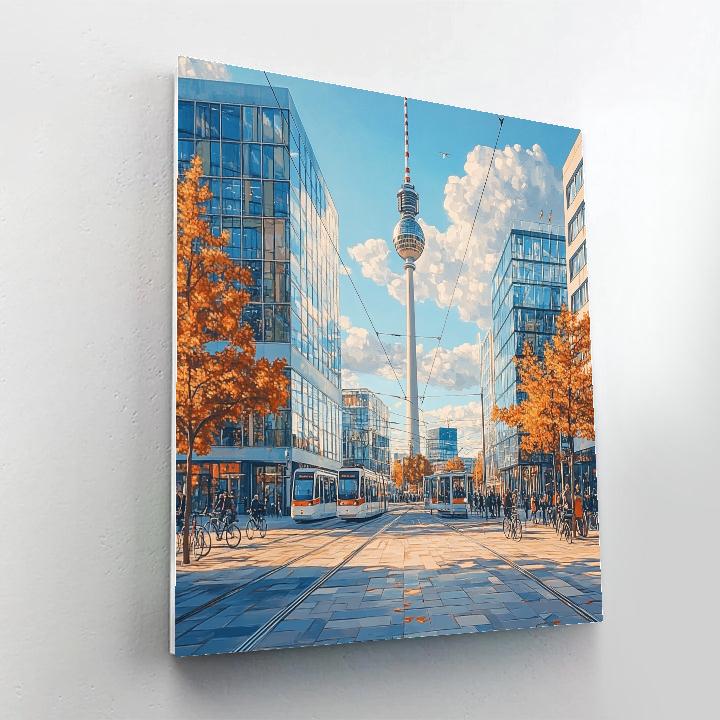 Palace Of Culture And Science View Warsaw Poland Number painting