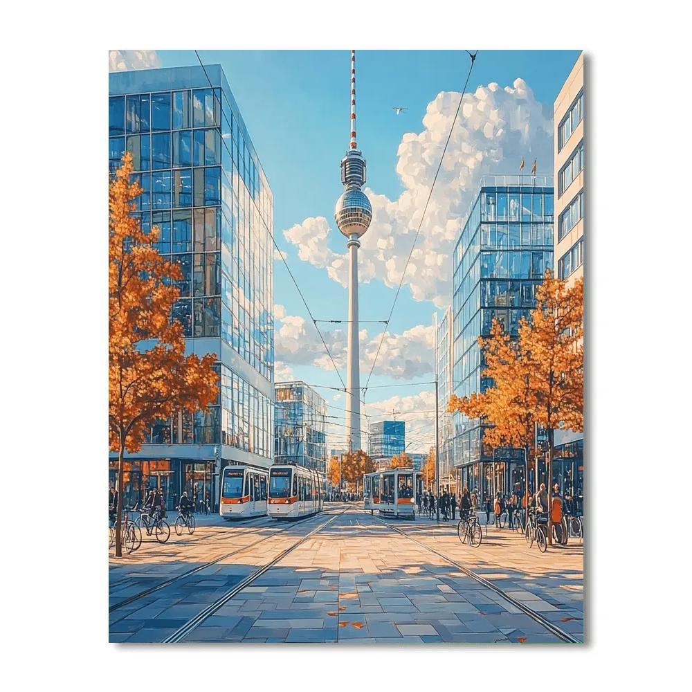 Palace Of Culture And Science View Warsaw Poland Number painting