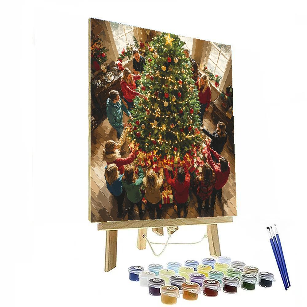 Tree Trimming Circle Of Friends paint by number