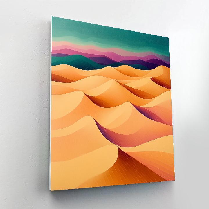 Georges Seurat Inspired Fractal Desert Mirage painting number kit