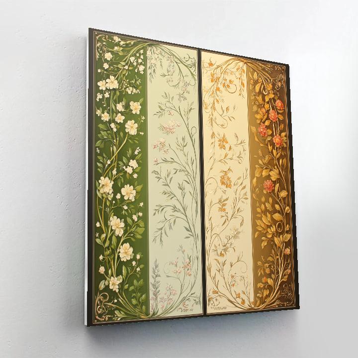 Alphonse Mucha Inspired Seasons Of The Silent Garden Number painting