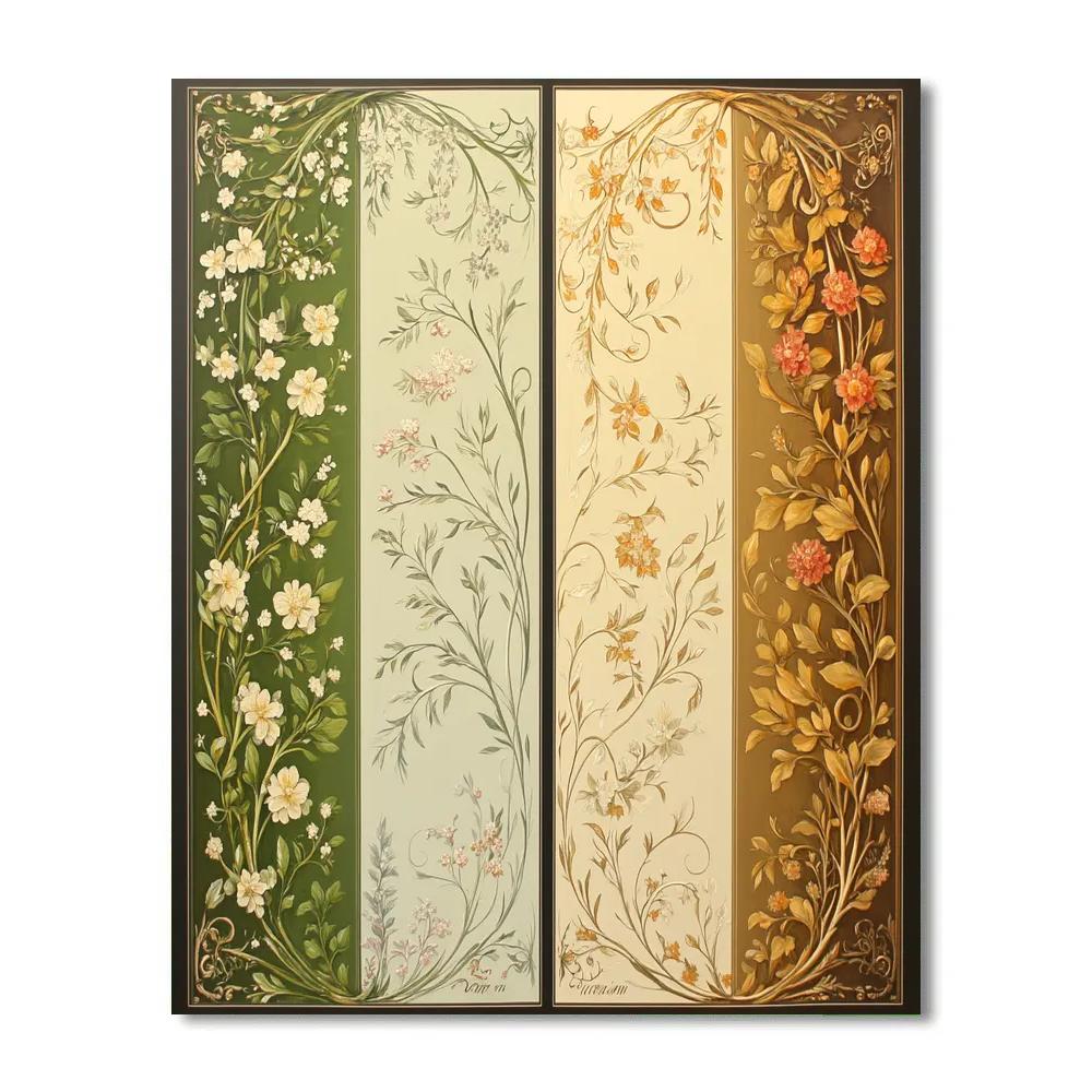 Alphonse Mucha Inspired Seasons Of The Silent Garden Number painting