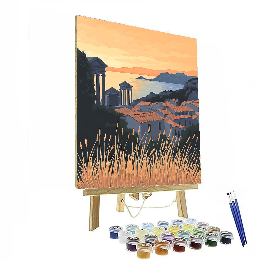 Calton Hill Skyline Edinburgh United Kingdom paint by number