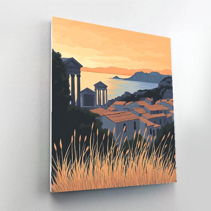 Calton Hill Skyline Edinburgh United Kingdom paint by number