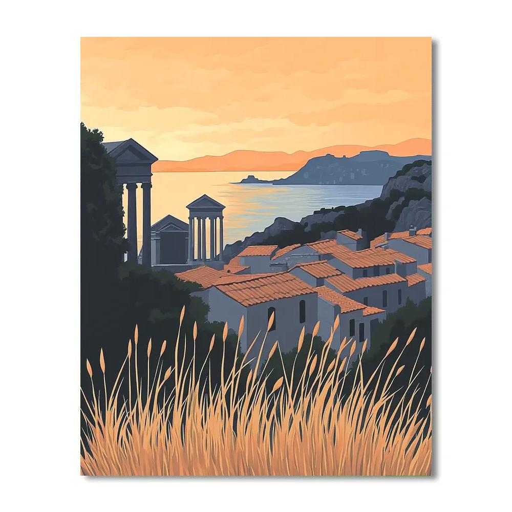 Calton Hill Skyline Edinburgh United Kingdom paint by number