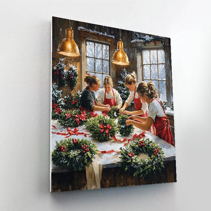 Wreath Makers Workshop paint by number