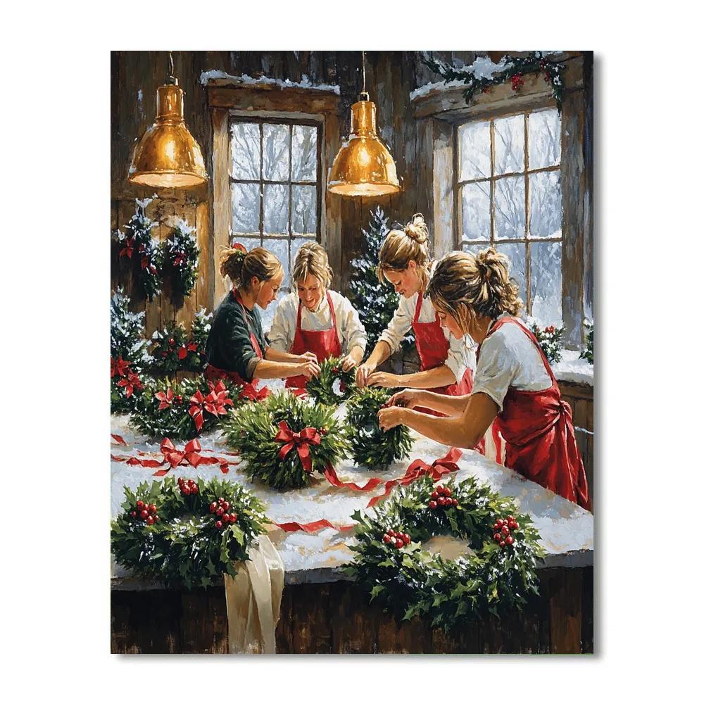 Wreath Makers Workshop paint by number