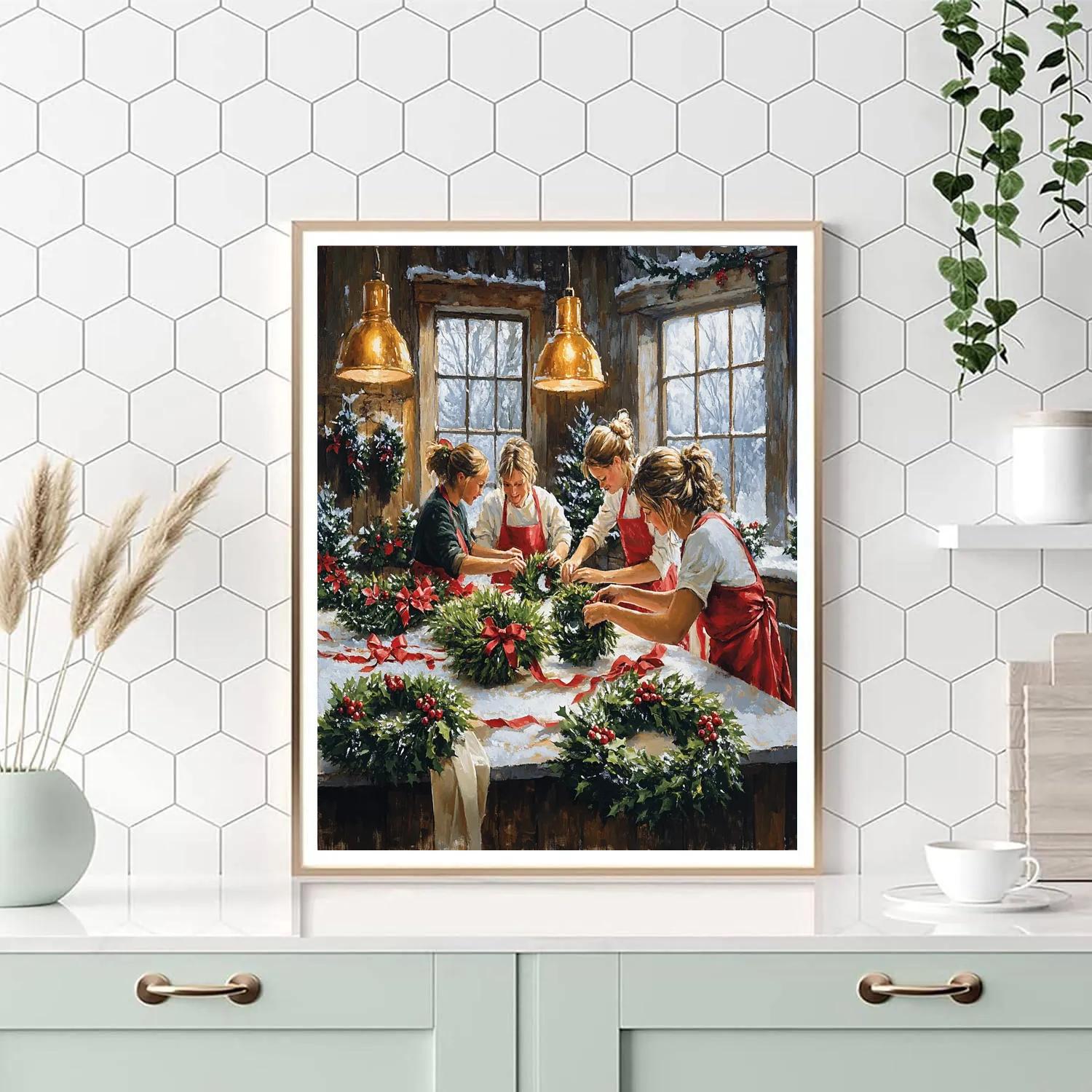 Wreath Makers Workshop paint by number