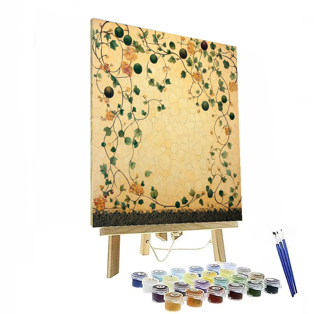 Alphonse Mucha Inspired Symphony Of Flowing Vines DIY paint by numbers