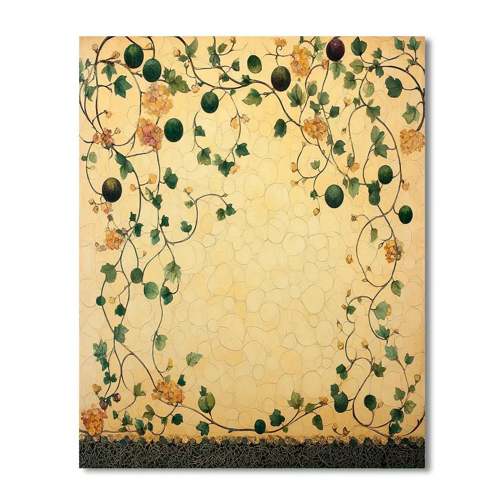 Alphonse Mucha Inspired Symphony Of Flowing Vines DIY paint by numbers