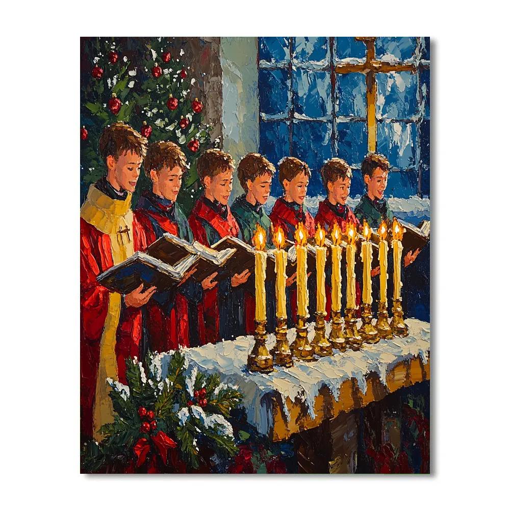 Choir By The Advent Candles Paint by numbers art