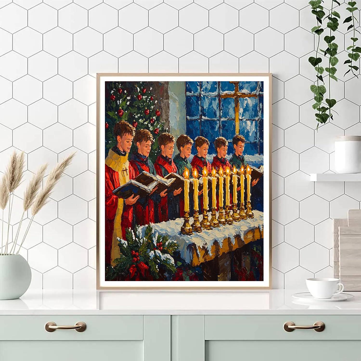 Choir By The Advent Candles Paint by numbers art