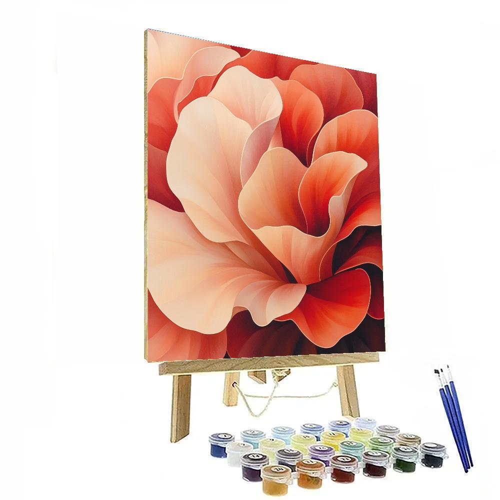 Georgia Okeeffe Inspired Crimson Canyon Petals Unfolding painting number kit
