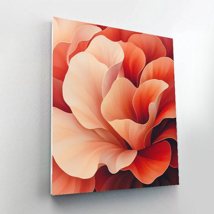 Georgia Okeeffe Inspired Crimson Canyon Petals Unfolding painting number kit