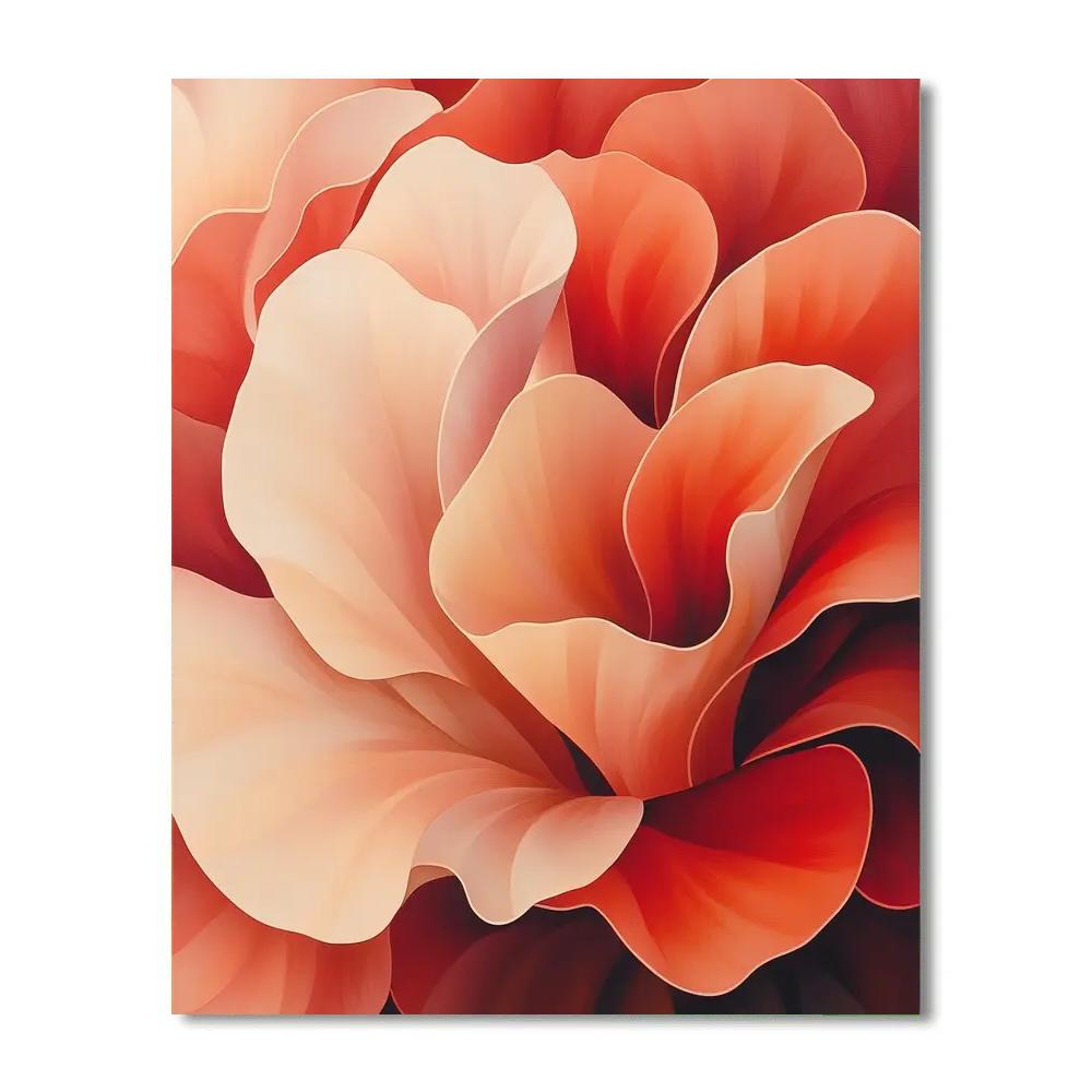 Georgia Okeeffe Inspired Crimson Canyon Petals Unfolding painting number kit