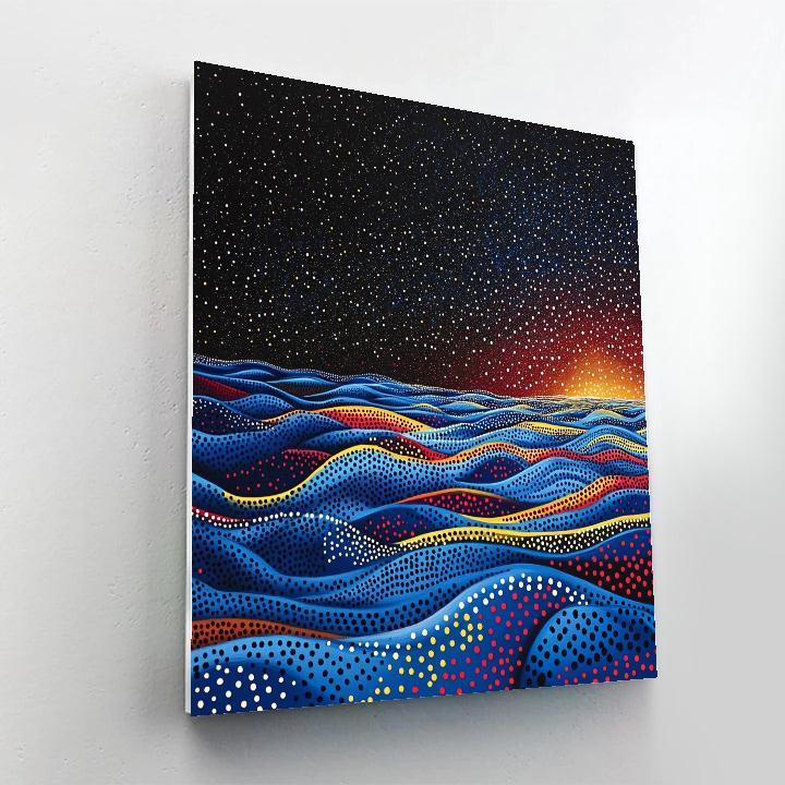 Yayoi Kusama Inspired Cosmic Tide paint by number