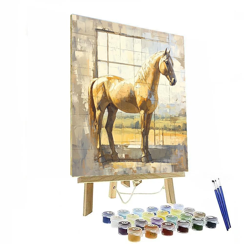 Leonardo Da Vinci Inspired Anatomical Horse Study paint by color