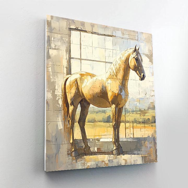 Leonardo Da Vinci Inspired Anatomical Horse Study paint by color