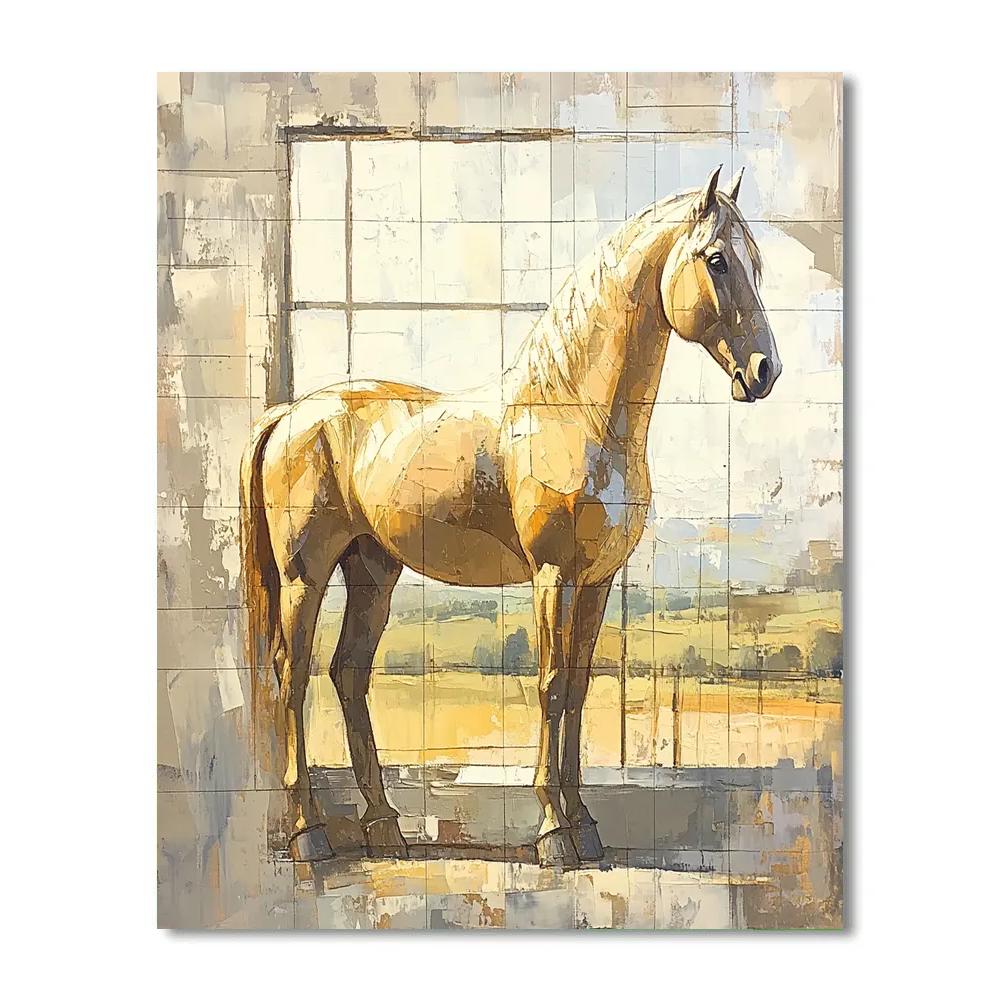 Leonardo Da Vinci Inspired Anatomical Horse Study paint by color