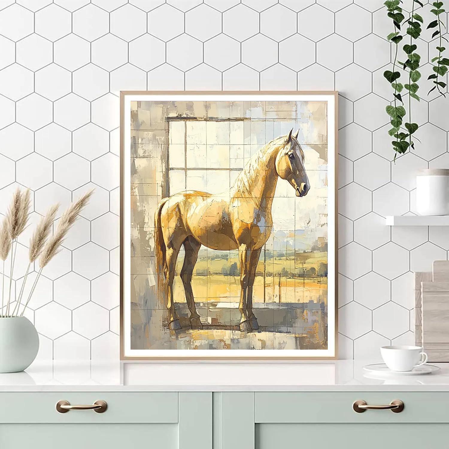 Leonardo Da Vinci Inspired Anatomical Horse Study paint by color