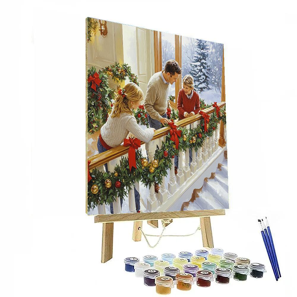 Garlands On The Staircase paint by color