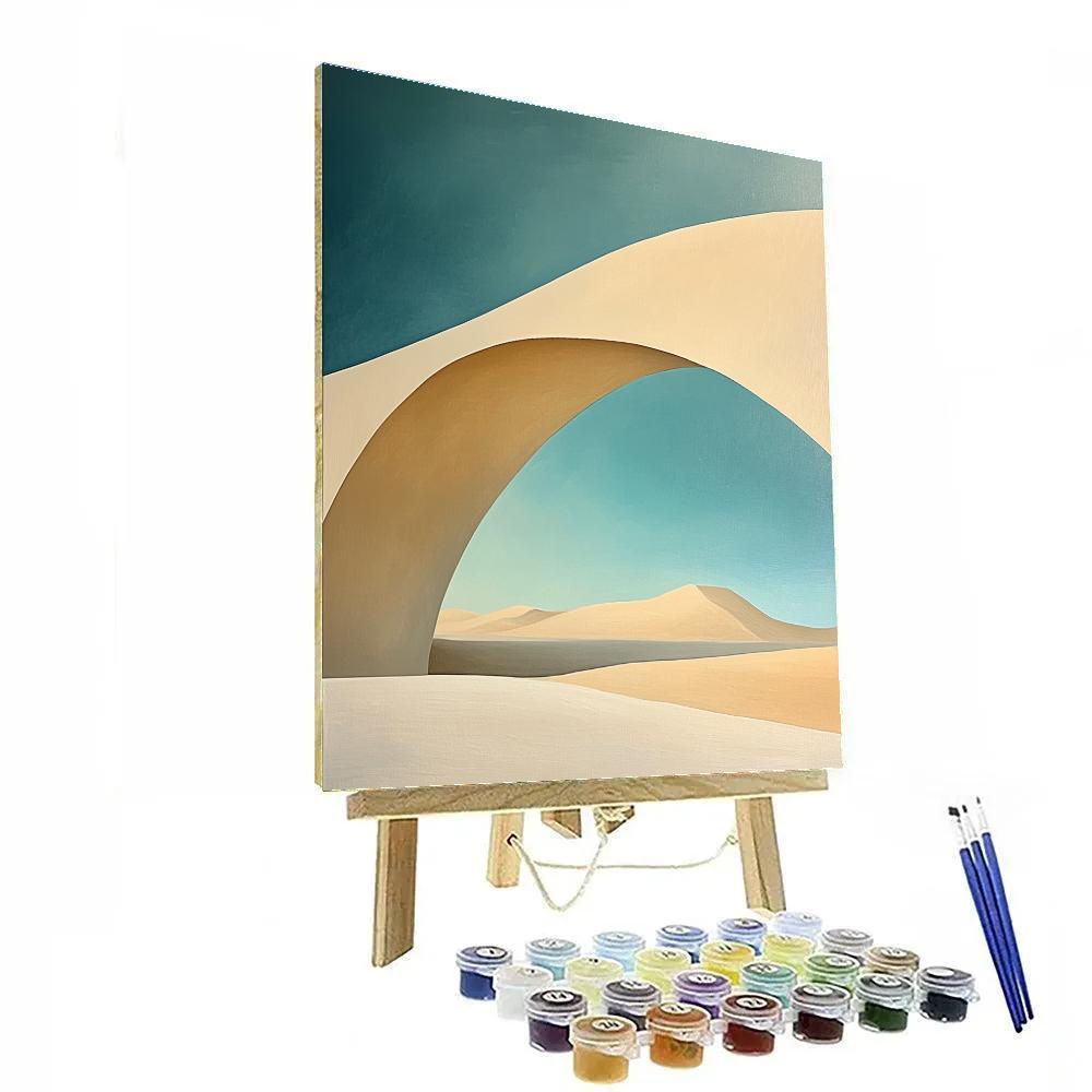 Georgia Okeeffe Inspired Bone Arch Over Turquoise Horizon Painting by numbers kit