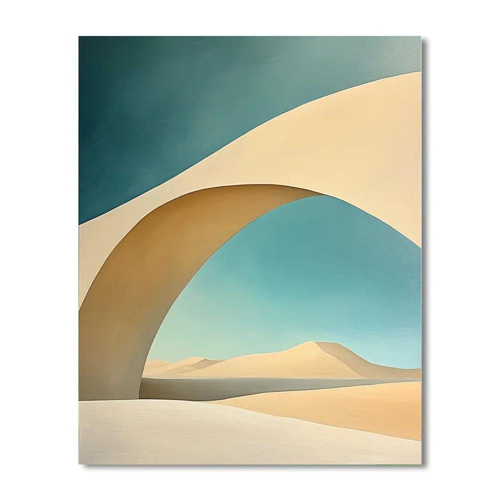 Georgia Okeeffe Inspired Bone Arch Over Turquoise Horizon Painting by numbers kit